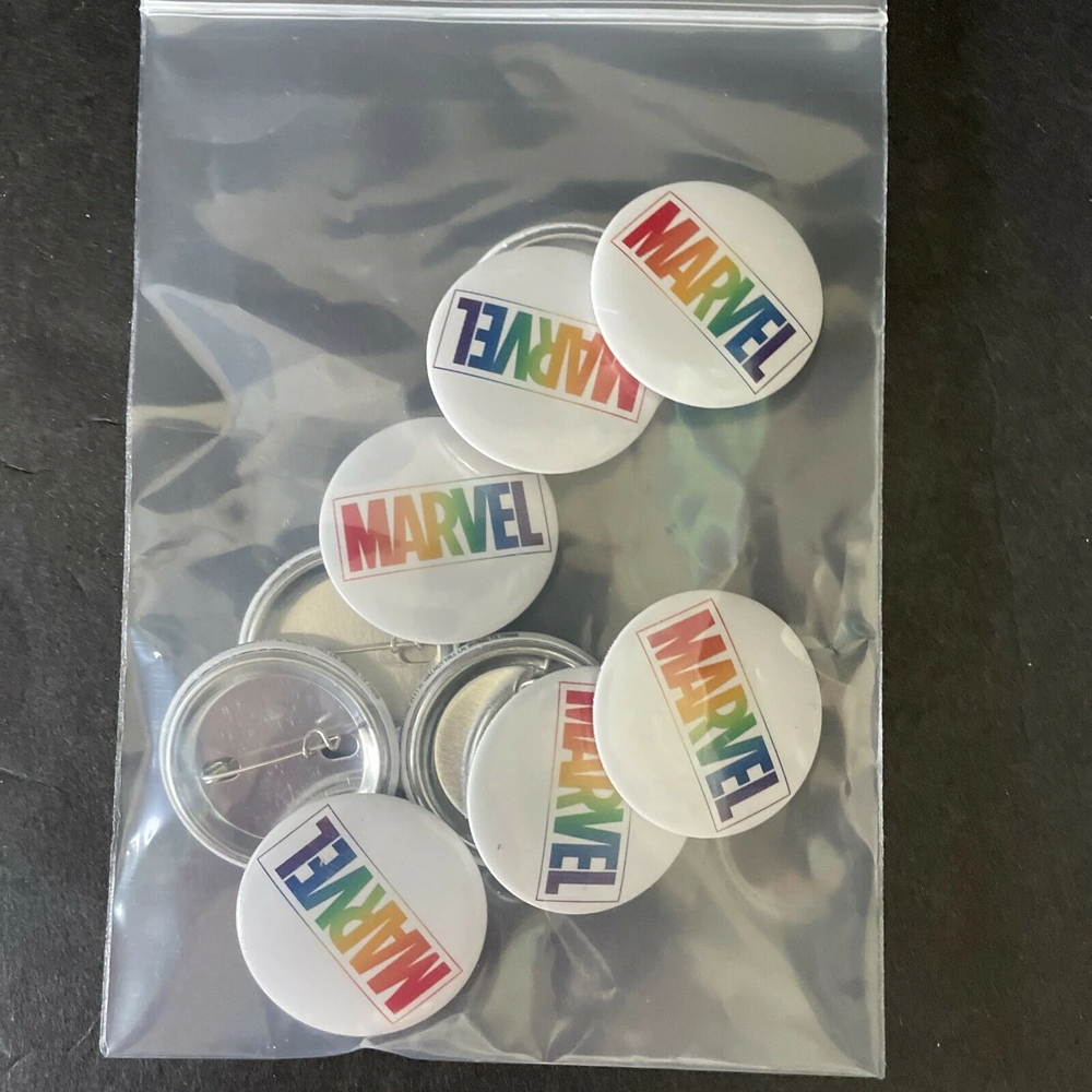 Marvel Logo 1.25” Button Pin Set of 10