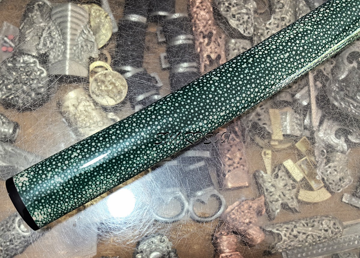 22'' Rayskin Wrapped Wakizashi Saya Scabbard Sheath with Buffalo Horn Fittiings