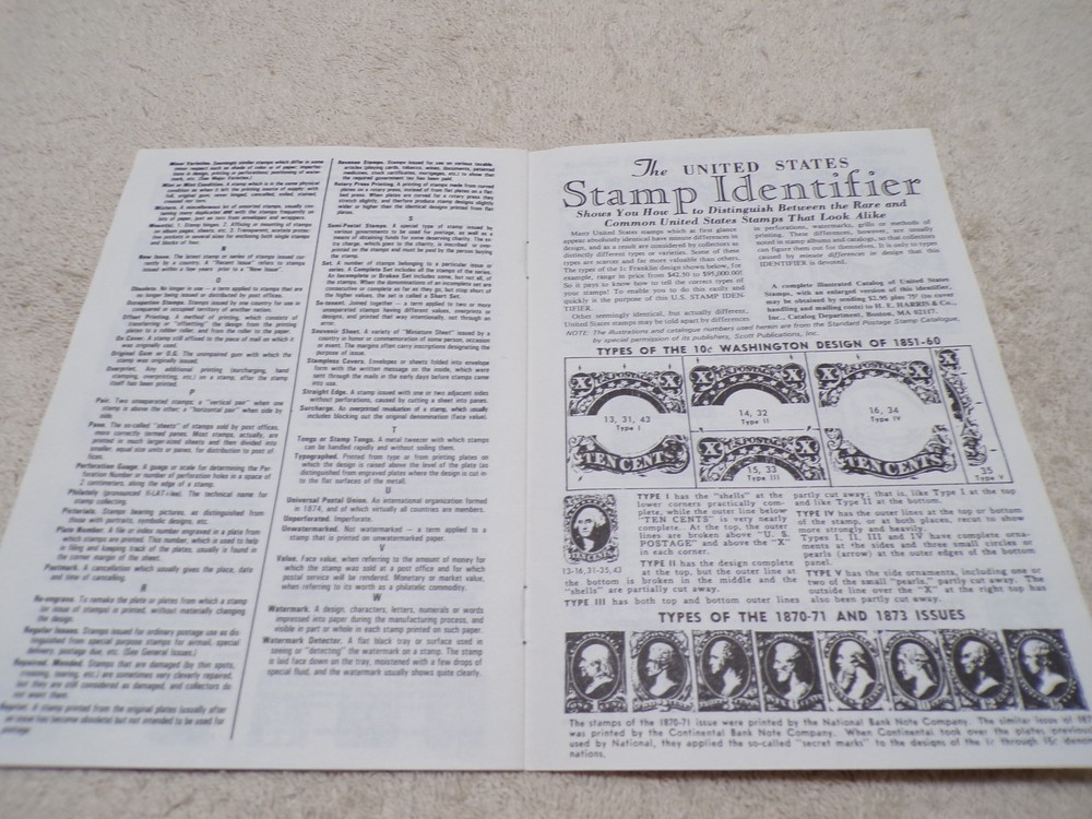 1983 HARRIS STAMP FINDER BOOKLET H.E. HARRIS & CO. STAMP COLLECTING INFORMATION
