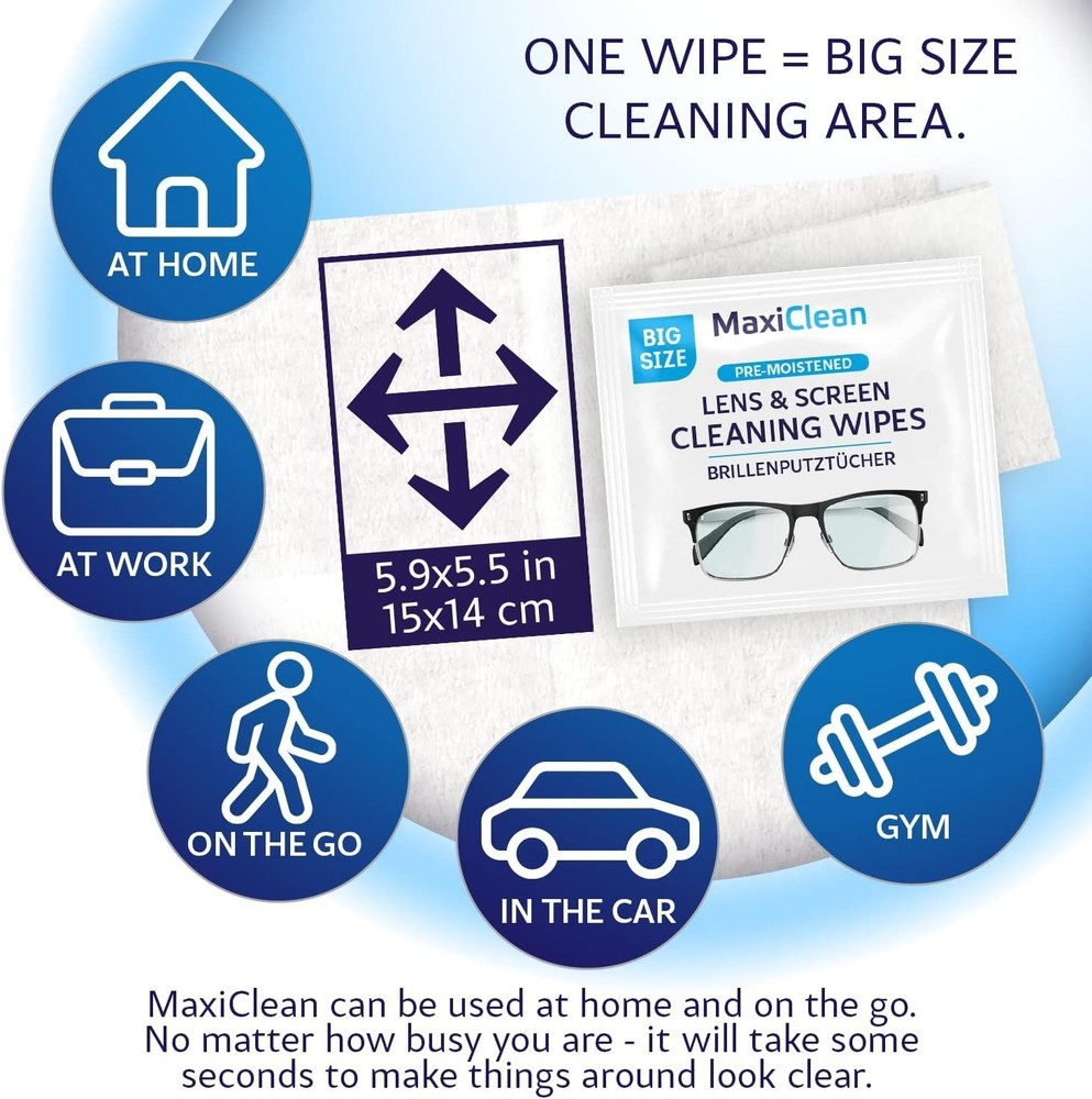 Glasses Wipes for Electronics - 600 Individually Wrapped