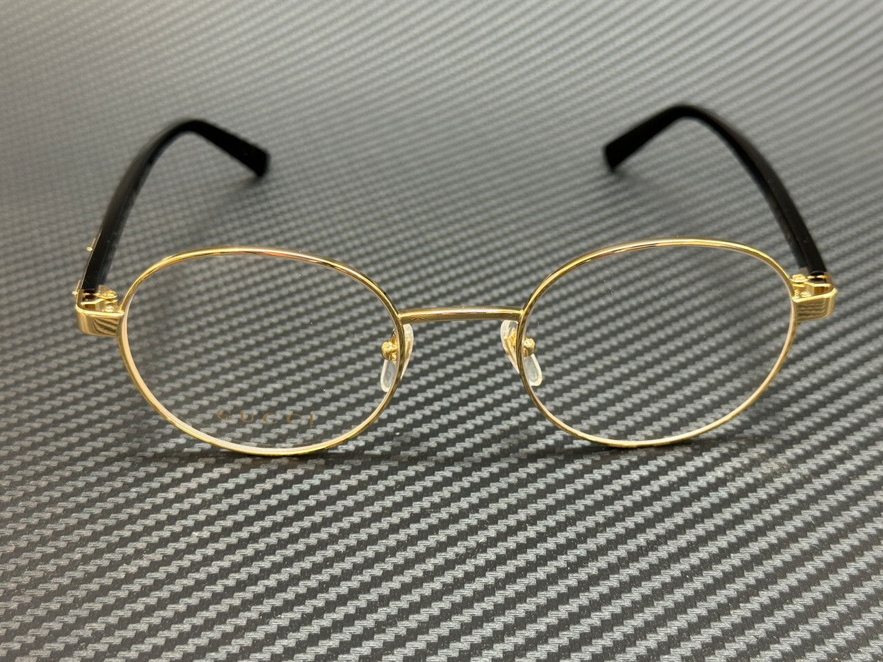 GUCCI GG1585O 001 Gold Black Men's Small 51 mm Eyeglasses