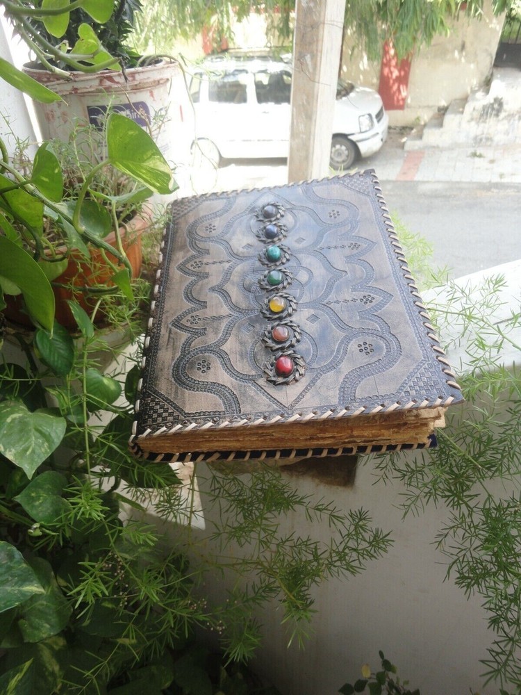 Handmade Journal Notebook Diary Extra Large Seven Stone Embossed