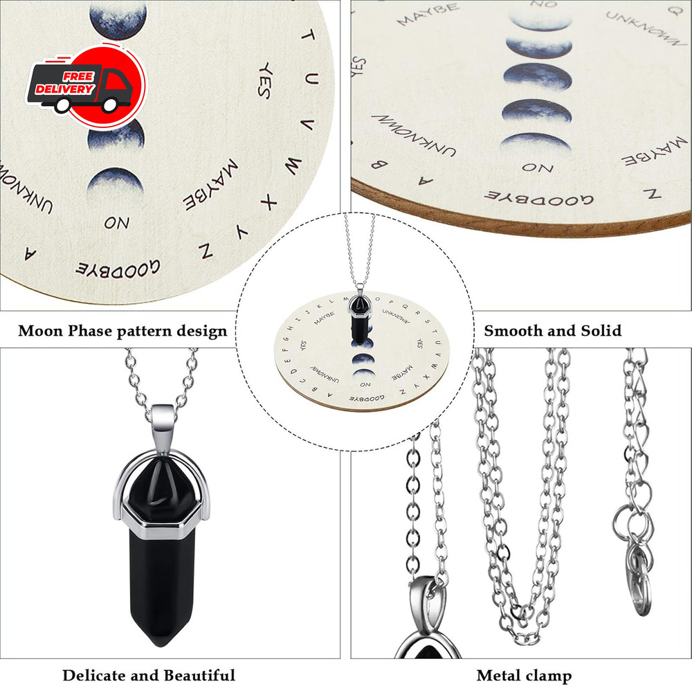 Pendulum Board for Divination Moon Phase Pendulum Board Dowsing Divination Metap