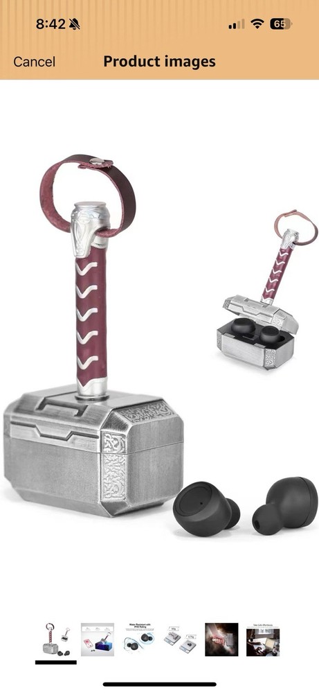 Wireless Earbuds with Thor Hammer Charging Case New