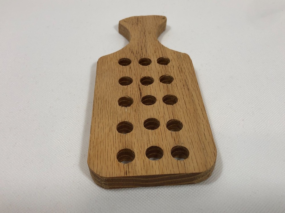 HANDMADE MUZZLELOADER ROUND BALL LOADING BLOCK ~ .45 CAL, 15 ROUNDS ~ VGC