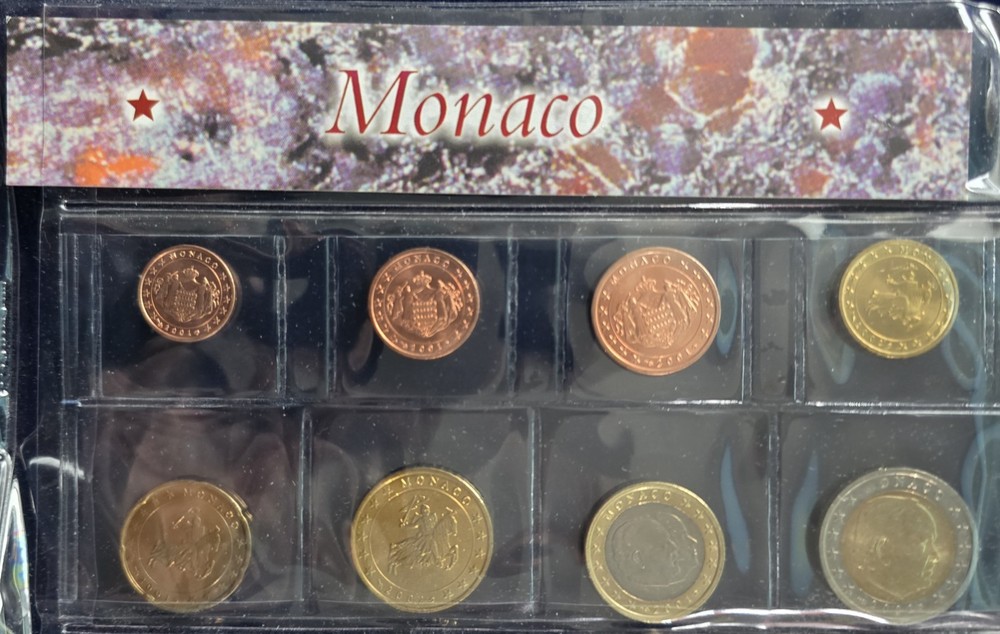 Monaco, coin set 2001/2002 mint