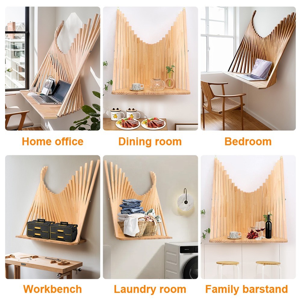 Foldable Wall Table Wall Mounted Invisible Computer Table Foldable Computer Desk