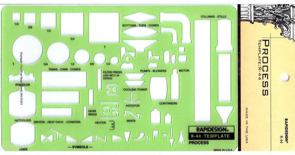 Berol Rapidesign Template - Process - R-44