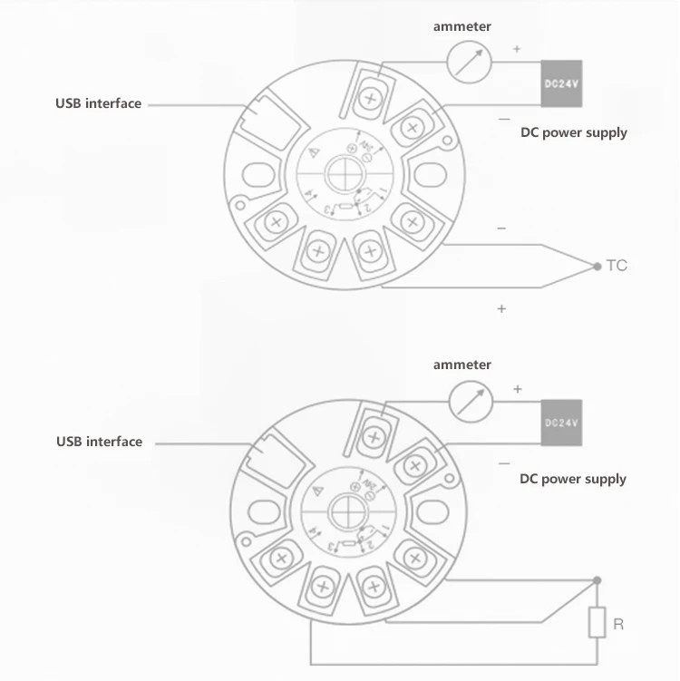 Thermocouple Temperature Transmitter Programmable Output Head-mounted Converter