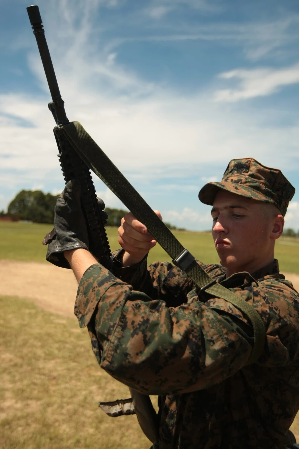 Military Issue Rifle Sling- Marine Corps & Army OD Parade Rifle Sling - USGI