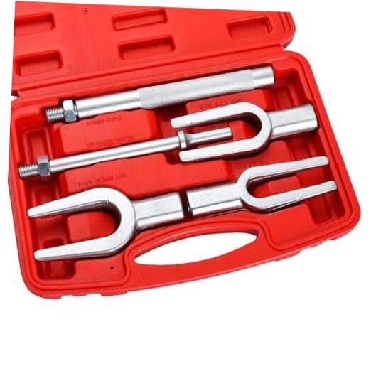 Ball Joint Separator Tie Rod Tool Set 5PCS Pickle Fork Kit with Ball Red