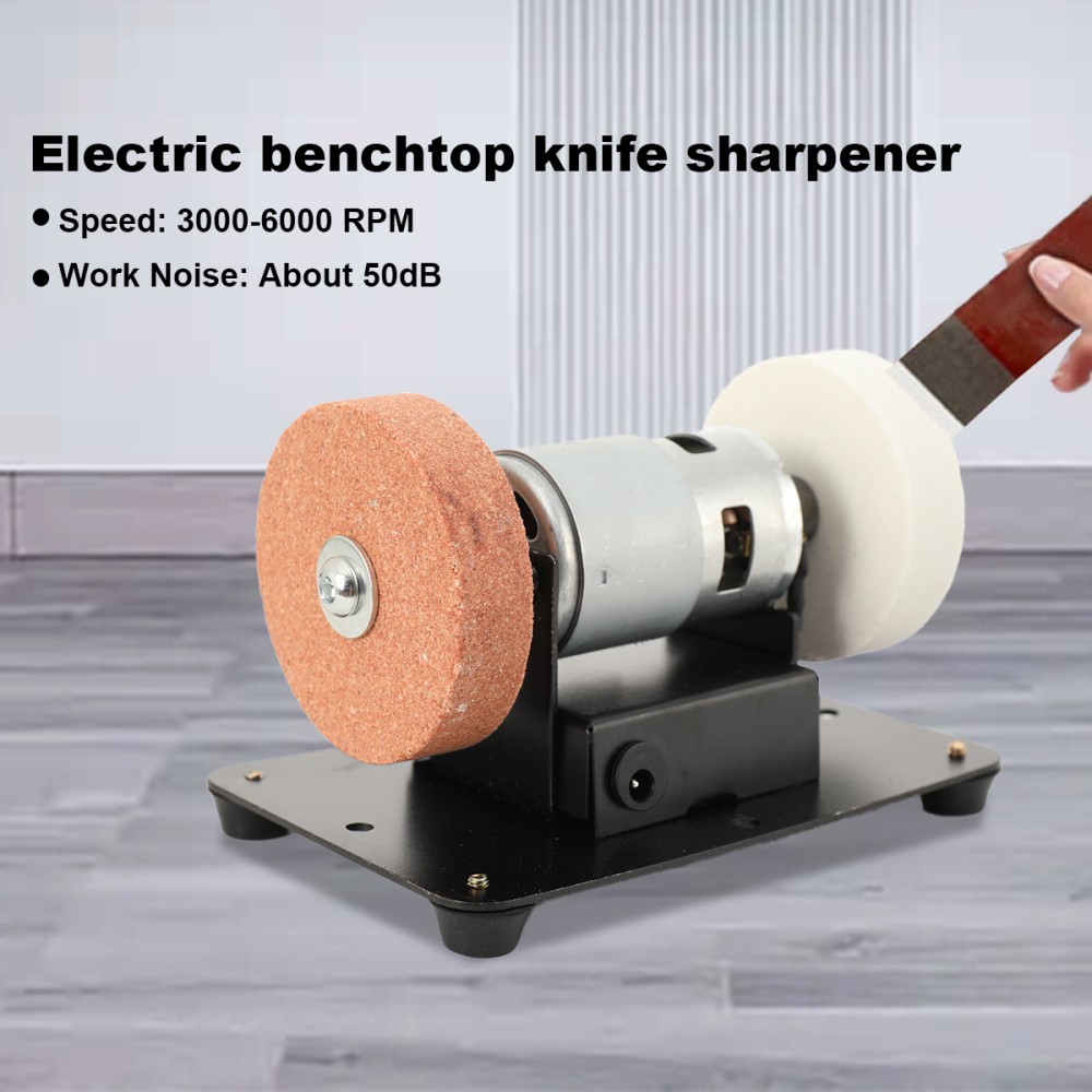 Electric Benchtop Grind Sander Adjustable Variable Speed Table Grinding Machine