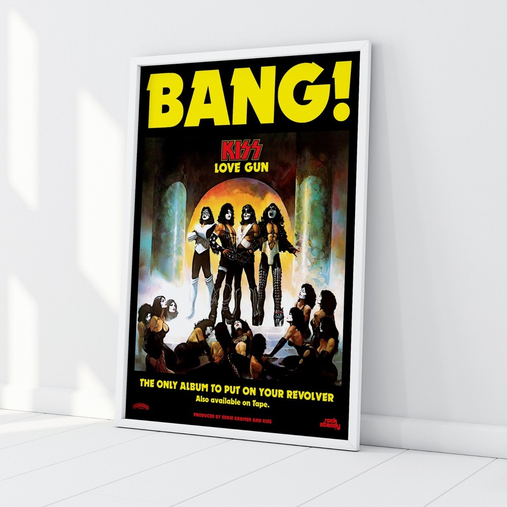 KISS Band Love Gun Vinyl Album Poster Magazine Advert 1977 Destroyer Alive! II