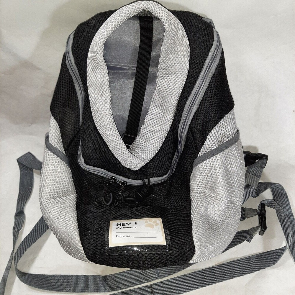ENNEFU Comfortable Breathable Pet Backpack Black/Gray