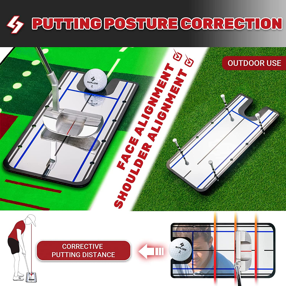 Golf Putting Mat, Visible Trajectory Tracing, Multiple Training Modes, with Putt