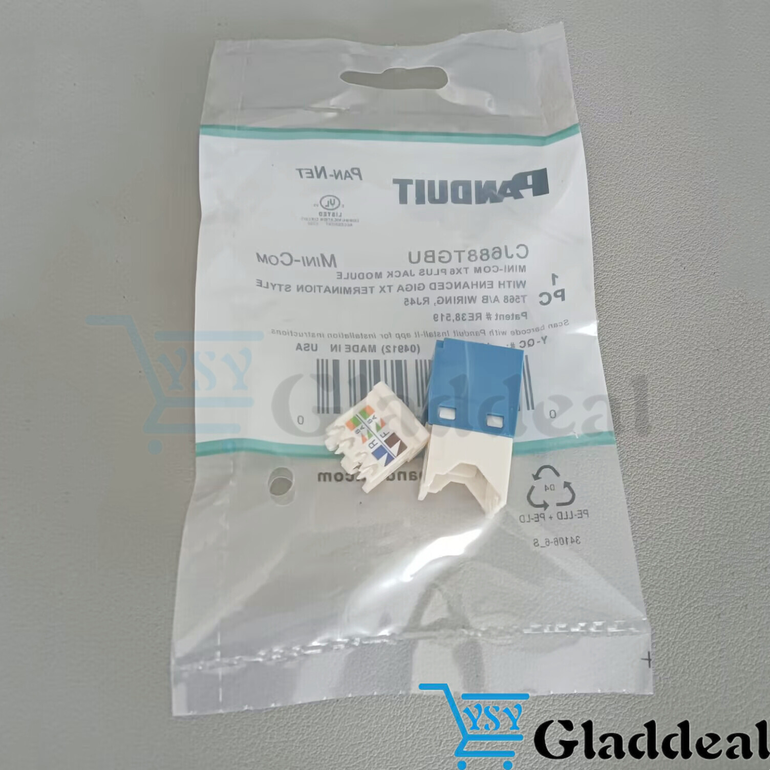 For Panduit Giga TX Cat6 jack blue CJ688TGBU BOX OF 50. Free shipping！