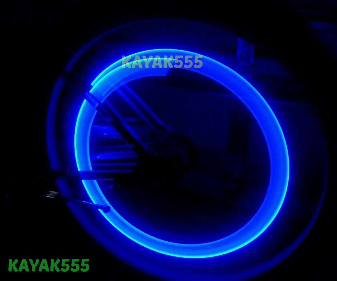 2 X NEON LED VALVE STEM BIKE/CAR RIMS WHEEL LIGHTS ATV SCOOTER MOTORCYCLE ETC...