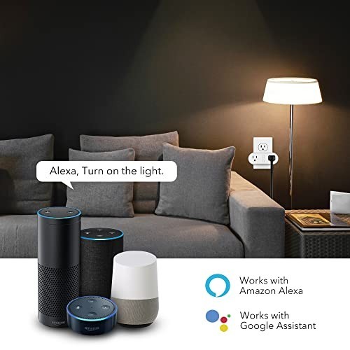 WiFi & Bluetooth Smart Plug 15A - Dual Socket Outlet, Works with Alexa & Google
