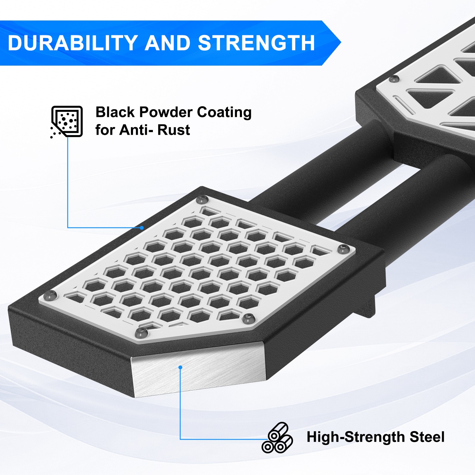 White/ Red/ Green/ Blue Running Boards Fits Jeep Wrangler JL 2018-2025 4 Door