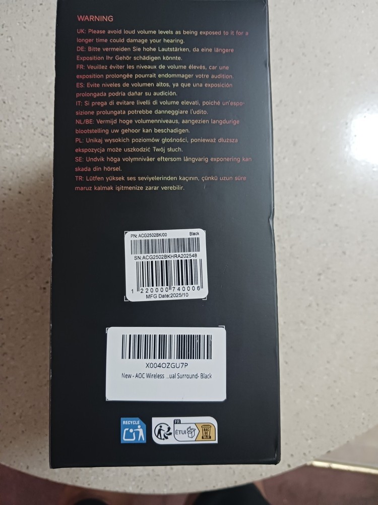 GAMING HEADSET AOC Wireless Compatible with Multiple Game Consoles New