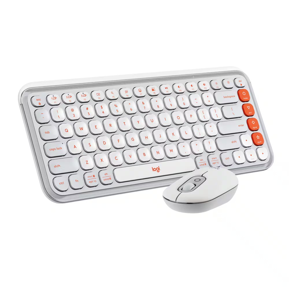 Logitech - POP ICON COMBO Compact TKL Wireless Bluetooth Keyboard and Mouse B...