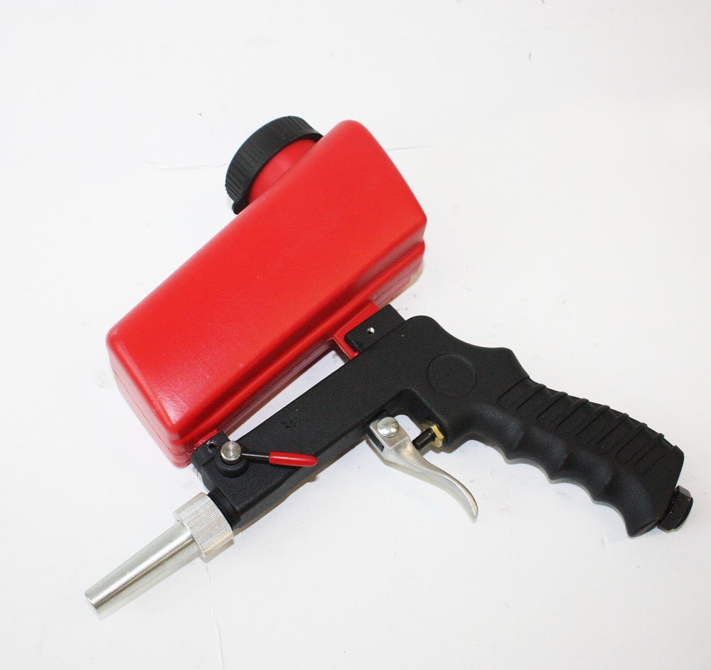 Abrasive Gravity Feed Air Sand Blaster Handheld Gun Replaceable Steel Nozzle