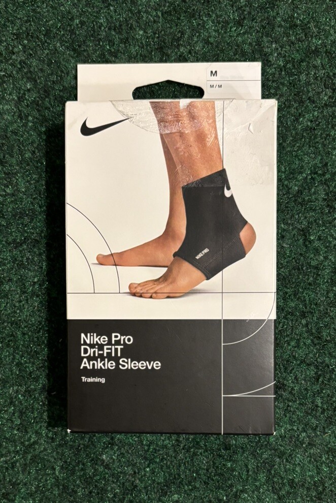 Nike Pro Dri-Fit Ankle Sleeve Pull On Lightweight Compression Fit Support Size M