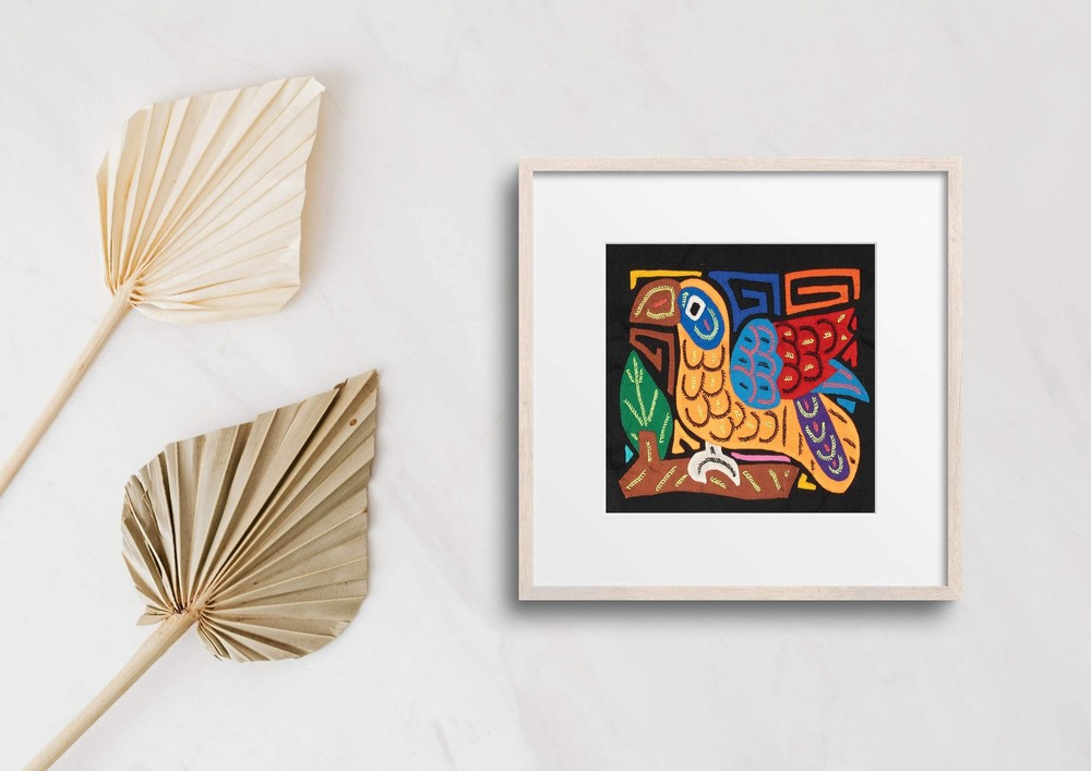 Multicolor Orange And Blue Molita