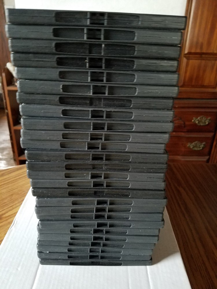 26 USED EMPTY BLACK DVD Cases