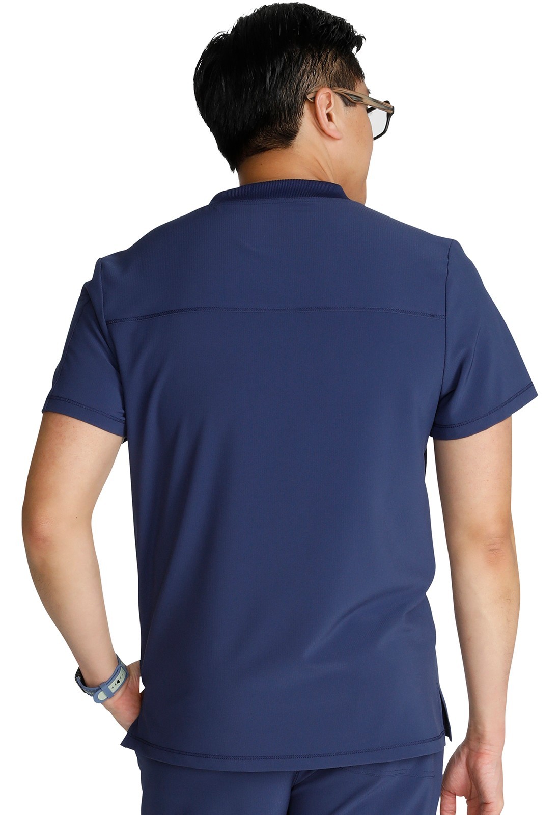 Cherokee Scrubs Men's V-Neck Top CK824A NAV Navy Free Shipping