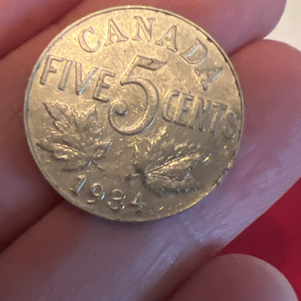 1934 Canada Five Cents 5