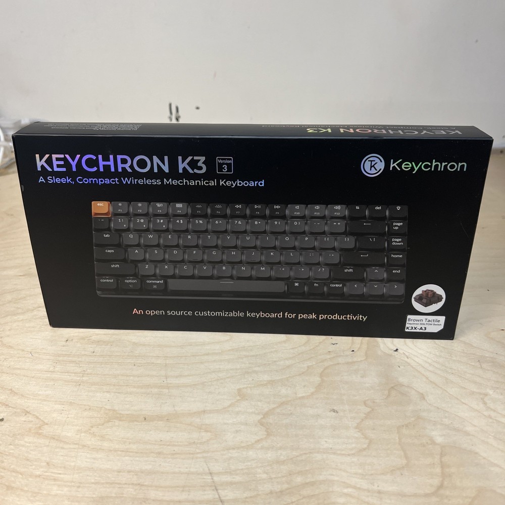 Keychron K3, Version 3,Brown Switch, Wireless Bluetooth/Wired