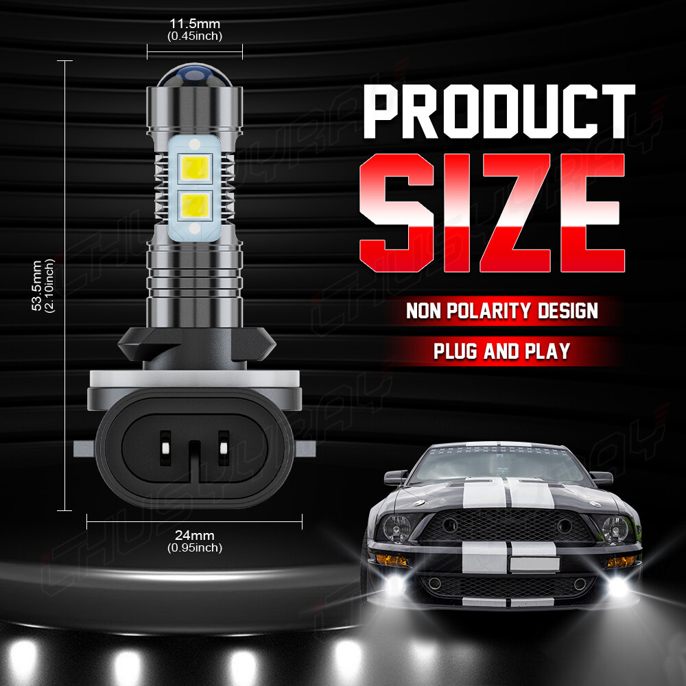 880 881 LED Headlight Combo Bulbs For Arctic Cat Crossfire 800 Sno Pro EFI 07-11