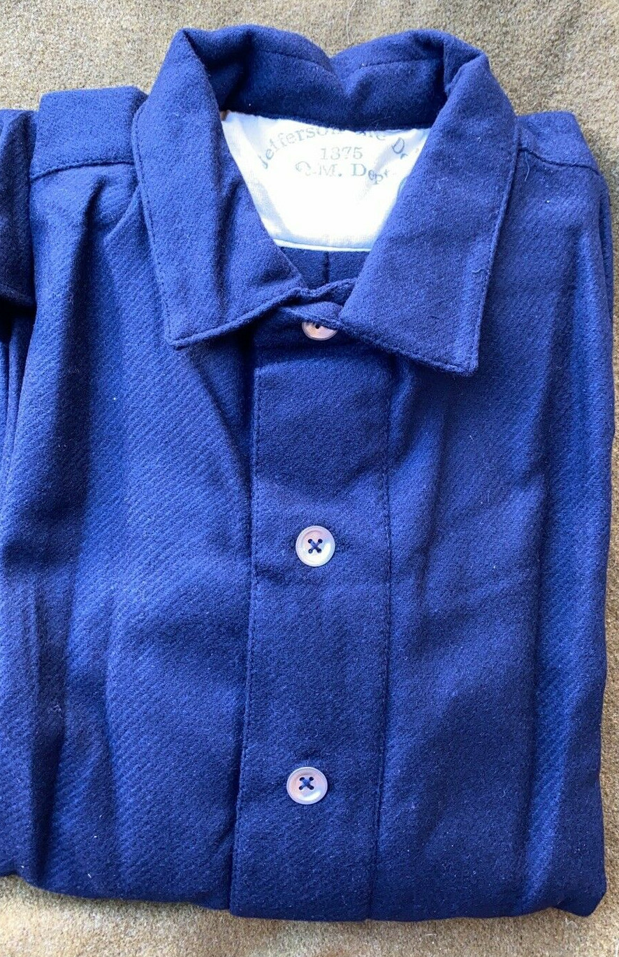 US Army M1875 Blue Wool Indian Wars Shirt Size 48