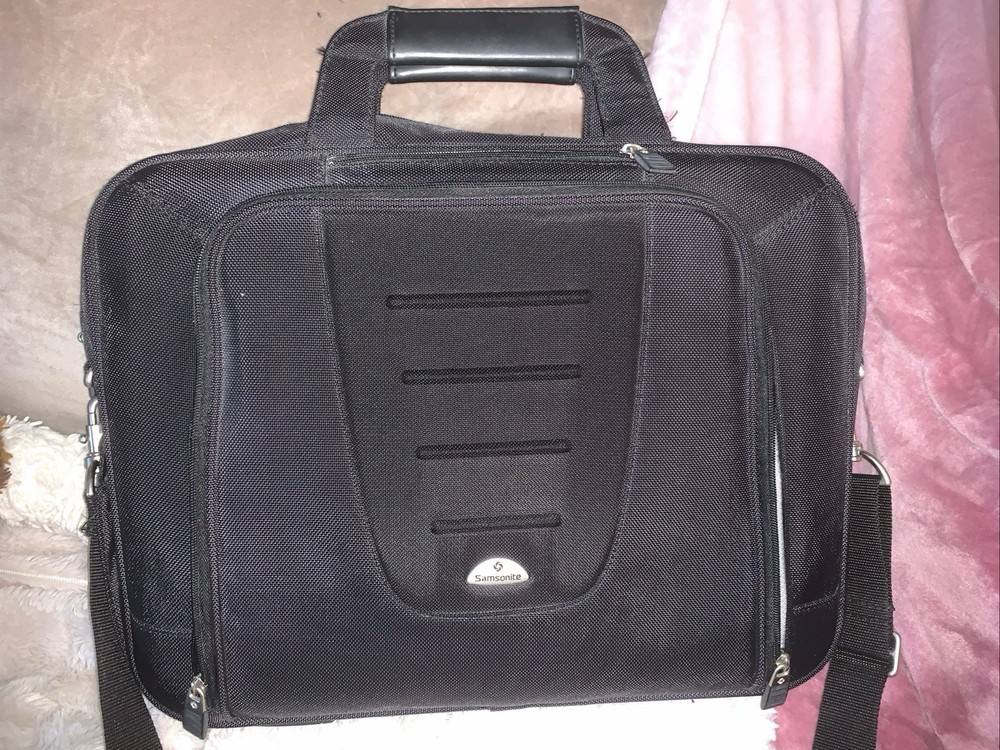 Samsonite Multipocket Laptop Briefcase Black Shoulder Strap