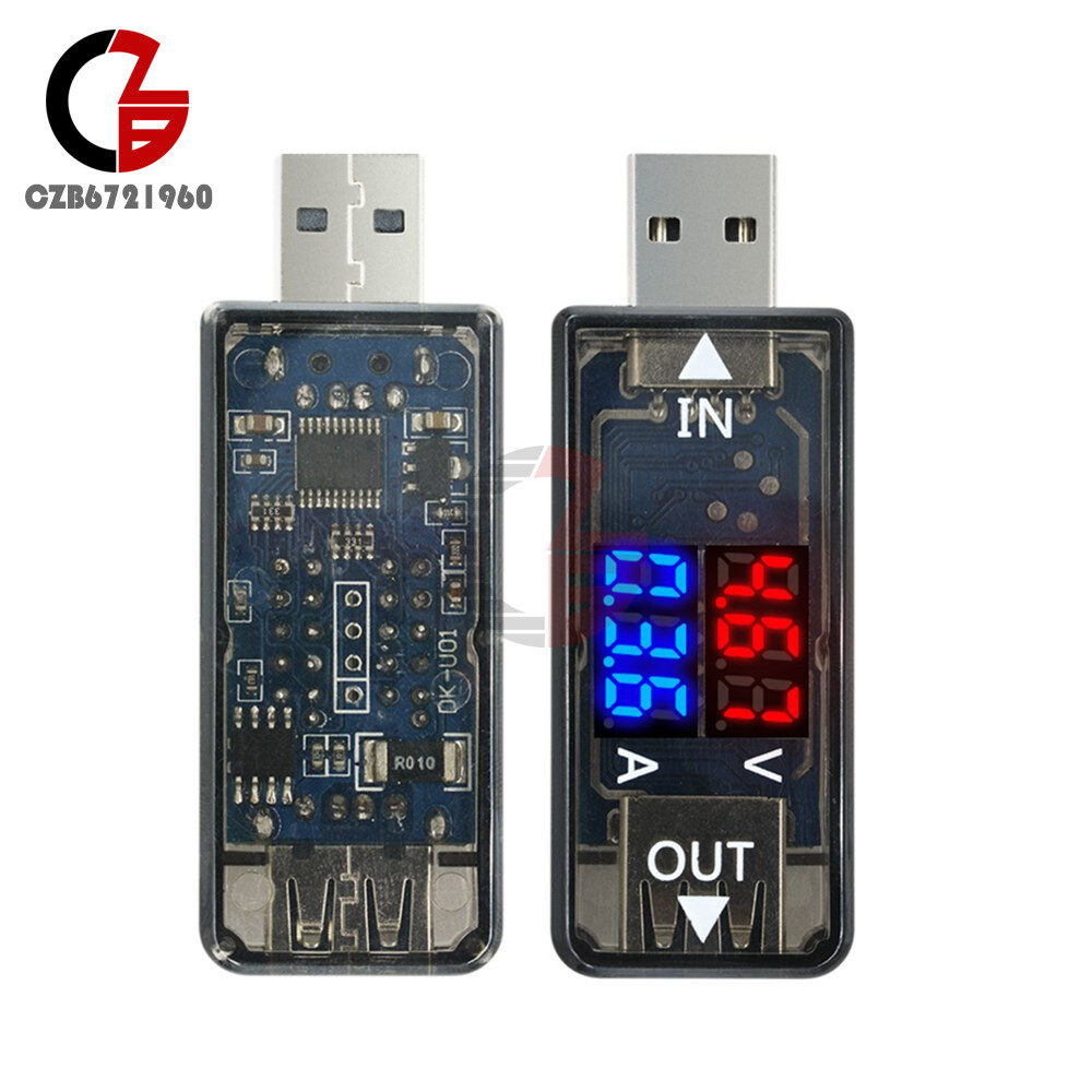 Digital Dual LED Display Tester 5V USB Current Voltage Voltmeter Power Detector