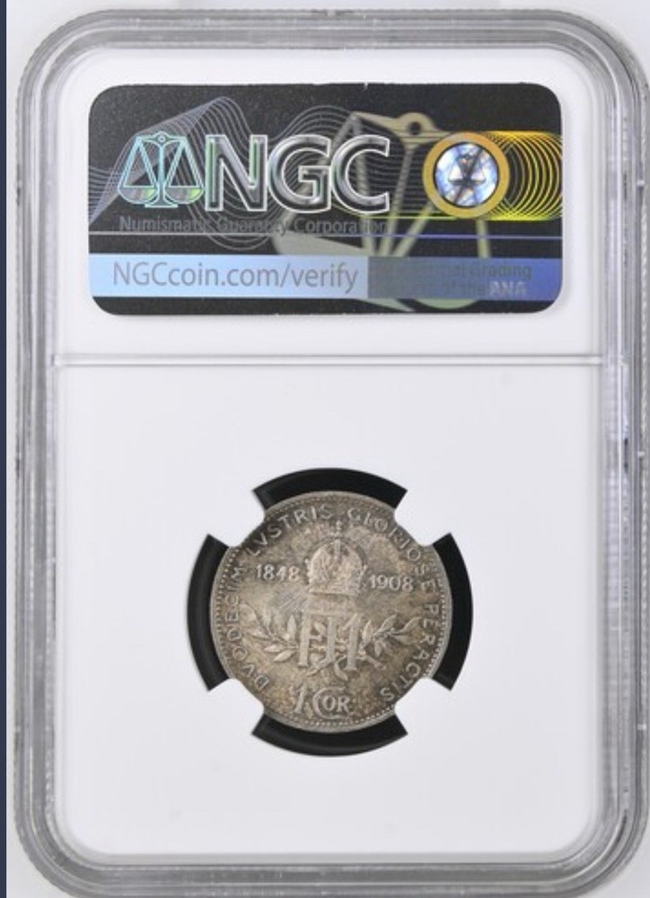 Austria, 1908 AR Corona, NGC MS64