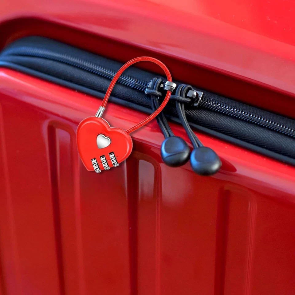 2 Pack 3 Digit Combination Lock, Waterproof Mini Combination Padlock, Small Comb