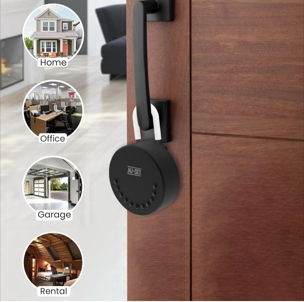 Nu-set Smart Key Storage Box, Hanging Shackle, Black - Remote Program - NISB
