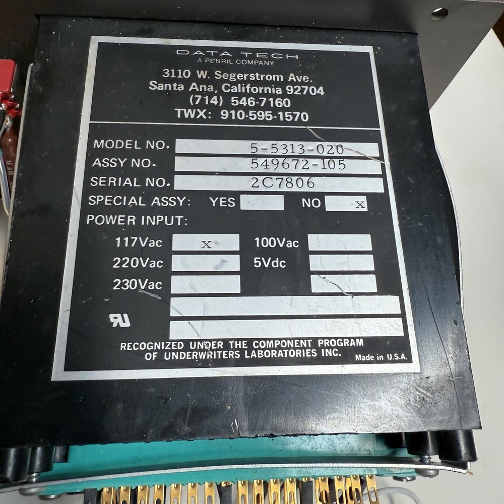 2 Data Tech Model 5-5313-020 Panel Meter 117VAC, VAC chuck