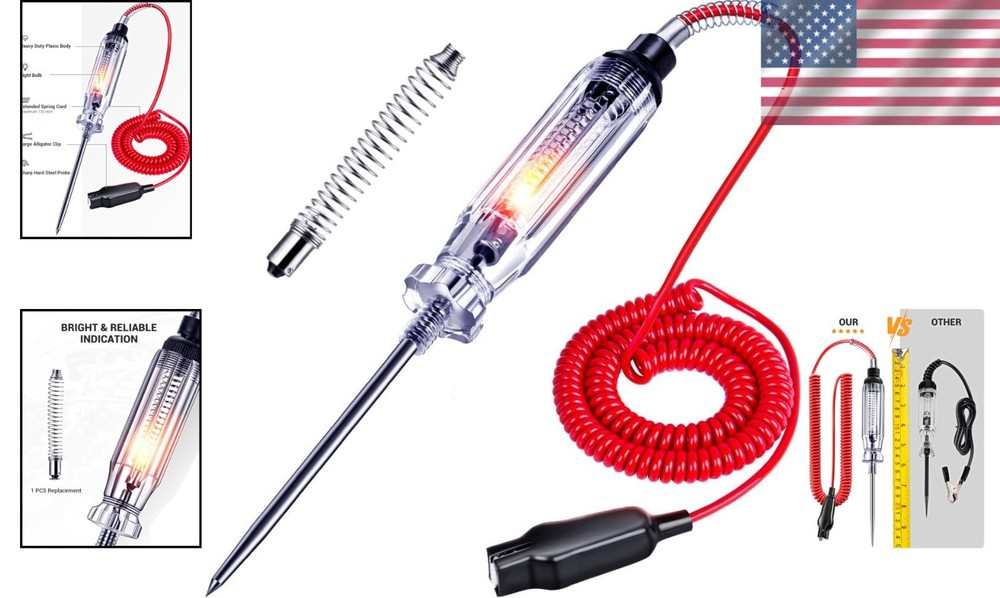 6-24V Automotive Light with Extended Cody & Spring Probe for Easy Testing