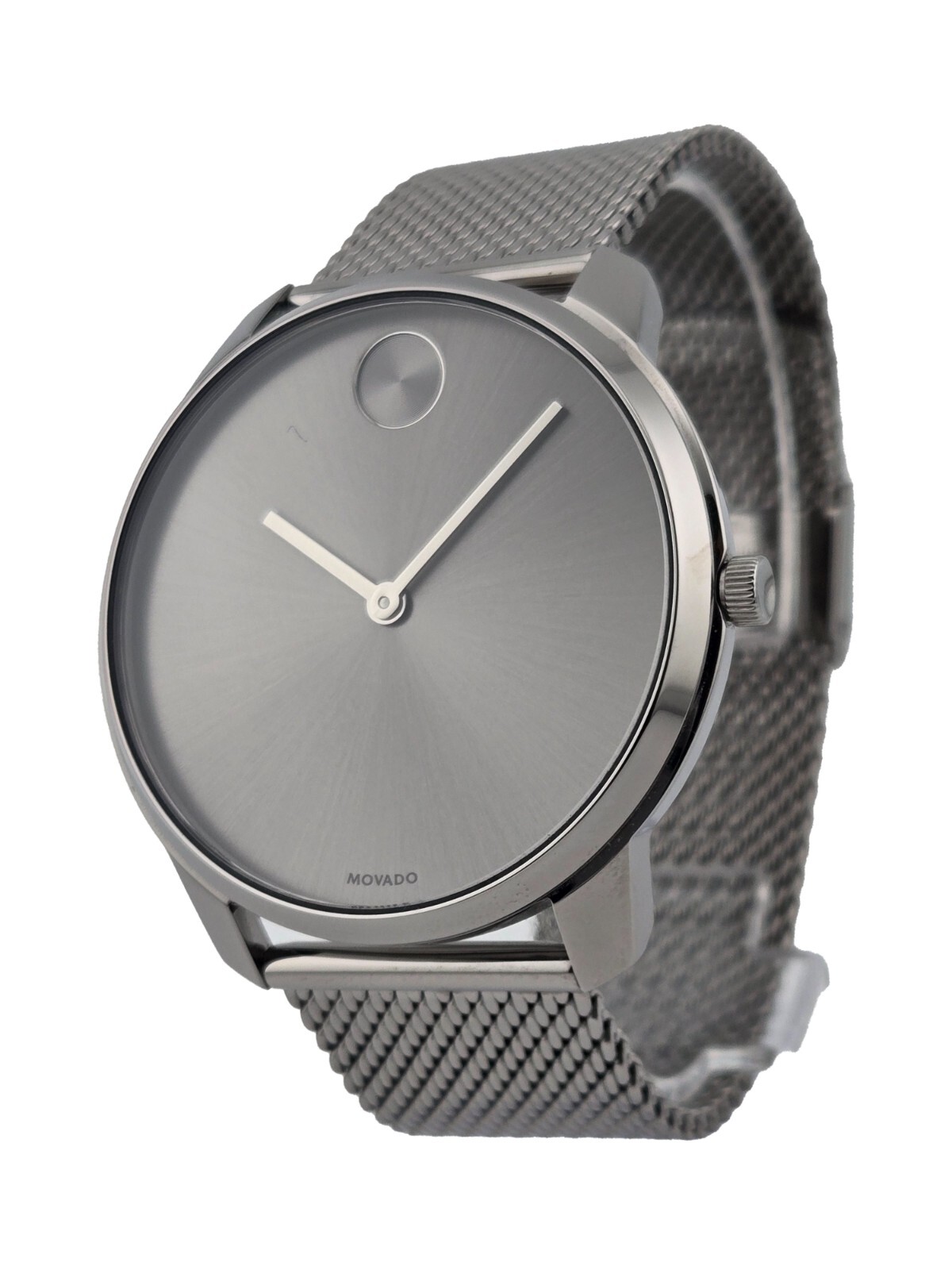 Movado Bold 3600599 Men's Swiss Gray Tone Mesh Band Watch - Retail Price $795