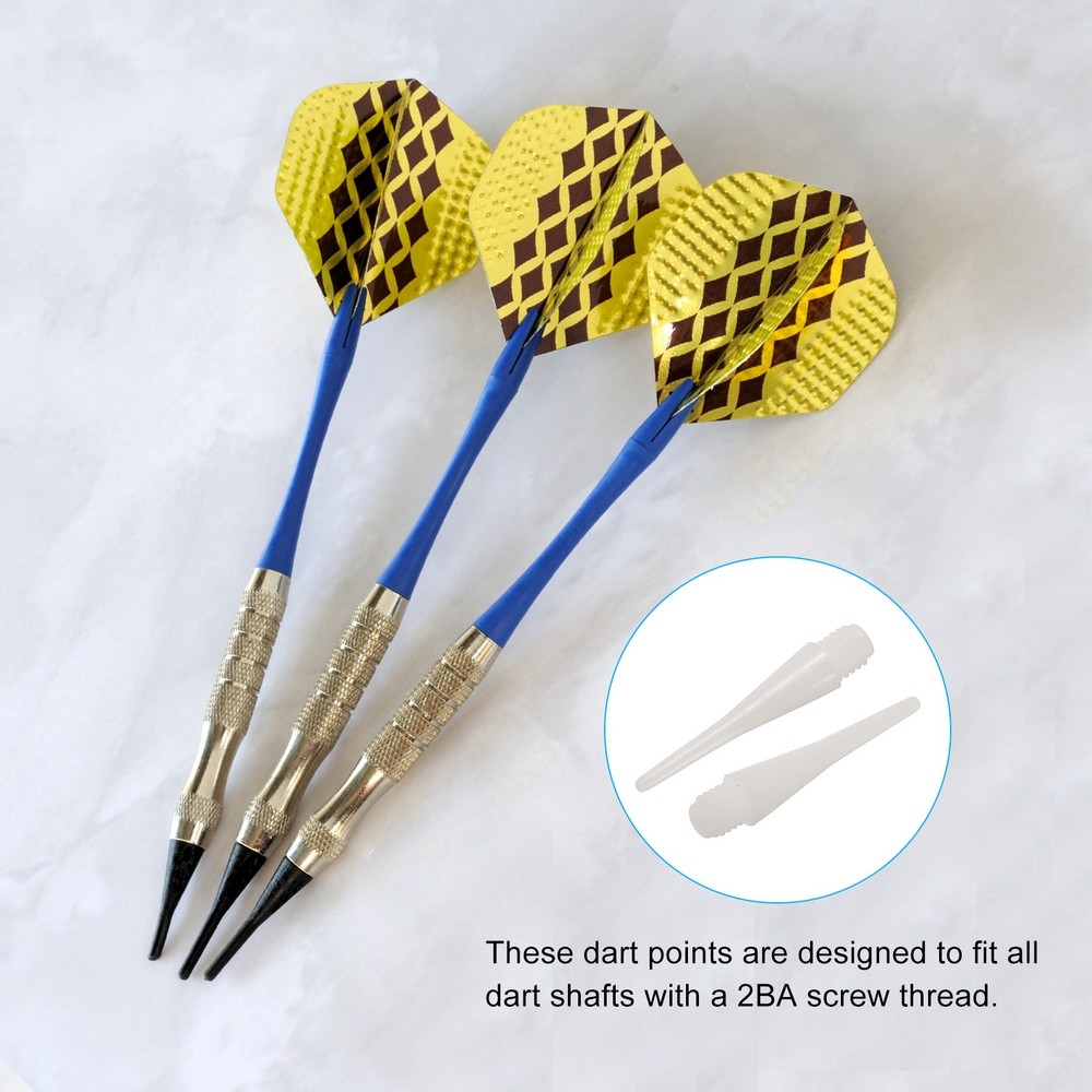 Plastic Dart Tips, 150 Pack 2BA Thread Soft Dart Tips, White