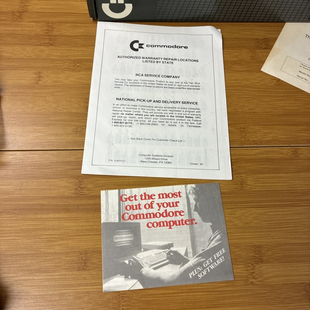 Commodore Plus/4 Vintage Home Computer with Box, Accessories, Manuals Untested