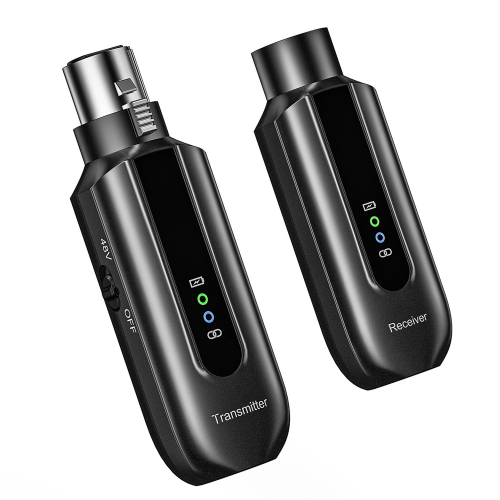 POGOLAB Wireless Microphone Transmitter Receiver System Plug On XLR Charging Box