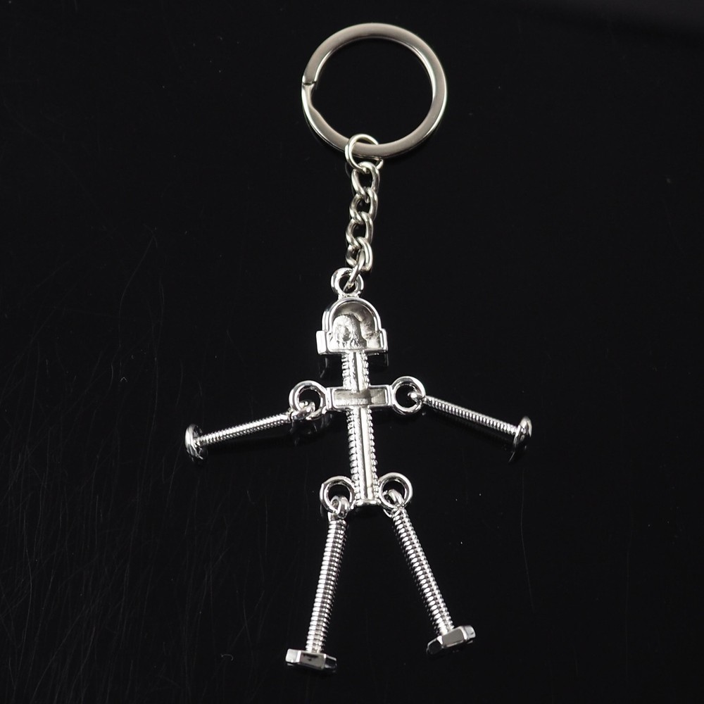 Nut & Bolt Robot Stick Man Keychain