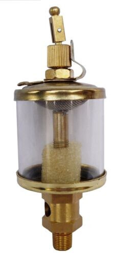 3/8" PT Thread Needle Valve Type Oil Cup Sight Gravity Drip Feed Oiler 600ml