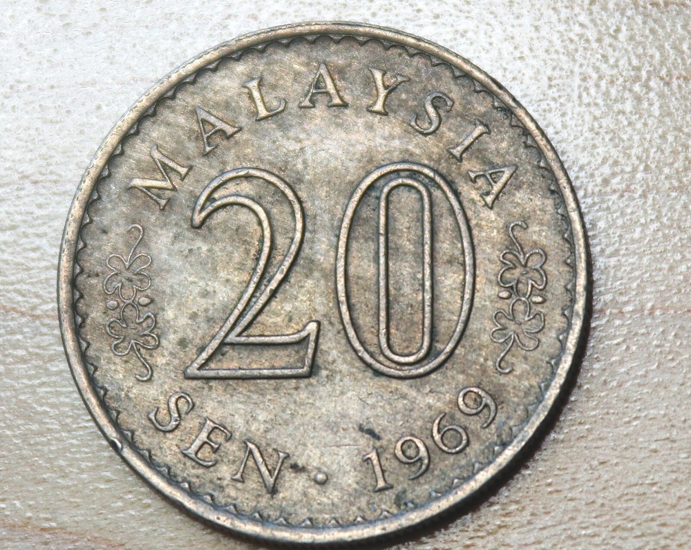 1969 Malaysia 20 Sen