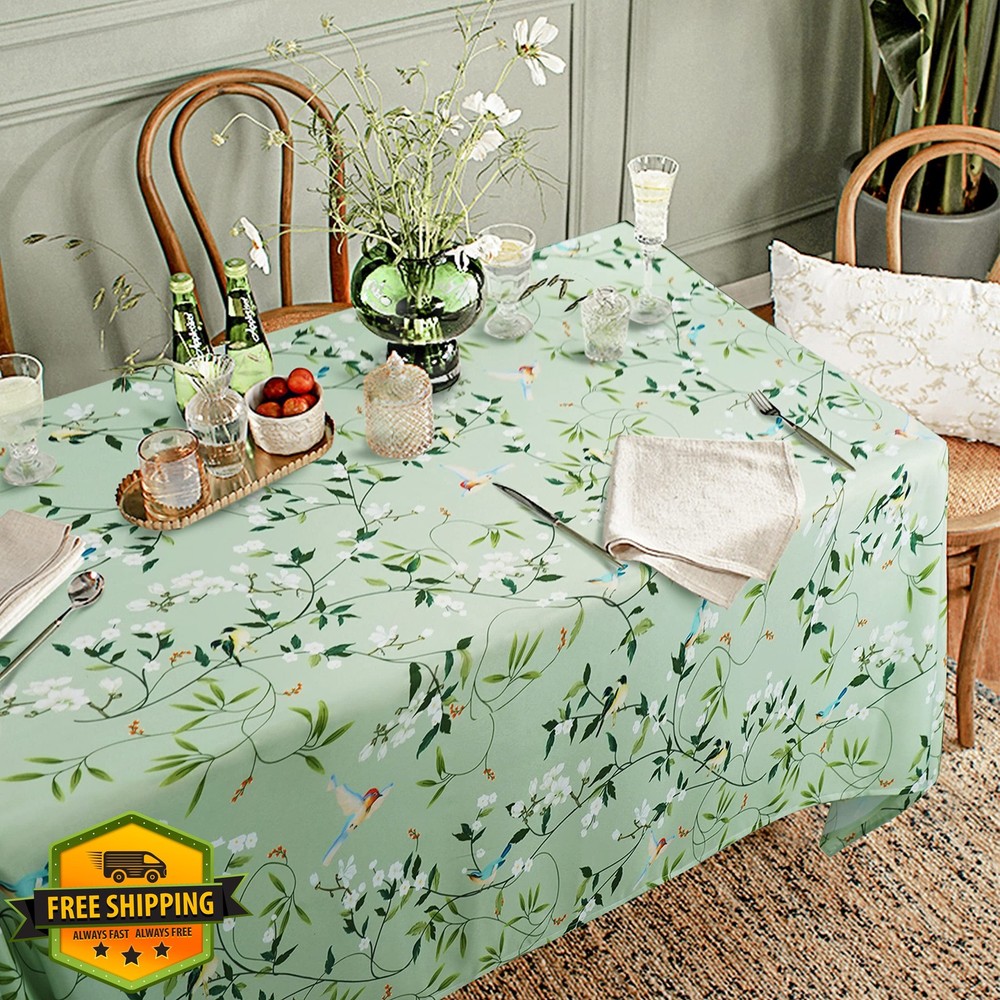 Virtumob 60"x120" Oblong Tablecloth Waterproof Spring Summer