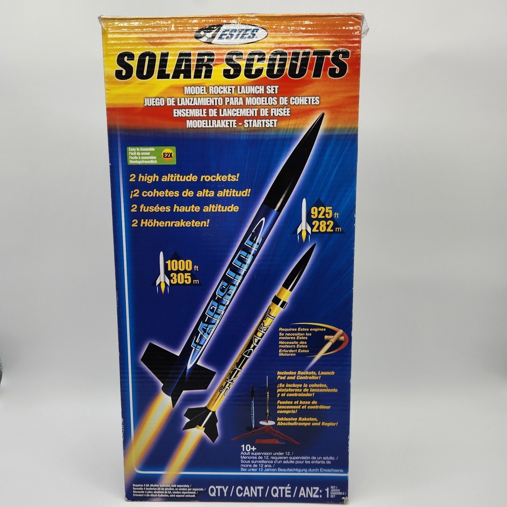 Estes Solar Scouts Model Rocket Launch Set -2 Rockets With Controller&Launch Pad